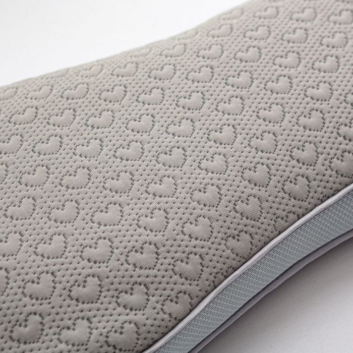 91家纺网 家纺一手货源 找家纺 萌番宝 2025新款夏季冰豆豆凉枕荞麦颈椎枕圆柱护颈枕牵引荞麦壳枕芯 冰豆豆荞麦颈椎枕-高雅灰52*21*11cm