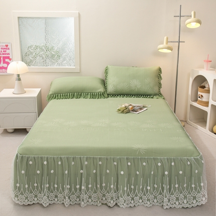 91家纺网 家纺一手货源 找家纺 （总）美洲琳 2025新款A类PE高分子冰豆豆床单床笠床裙款凉席冰丝席凉感软席子