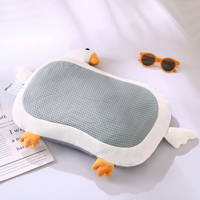 91家纺网 家纺一手货源 找家纺 （总）蔻眠 2025新款凉感丝荞麦护颈枕头儿童卡通学生成人枕芯大白鹅