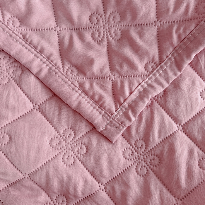 91家纺网 家纺一手货源 找家纺 2025新款亲肤舒适水洗棉夏被 水洗棉-粉紫