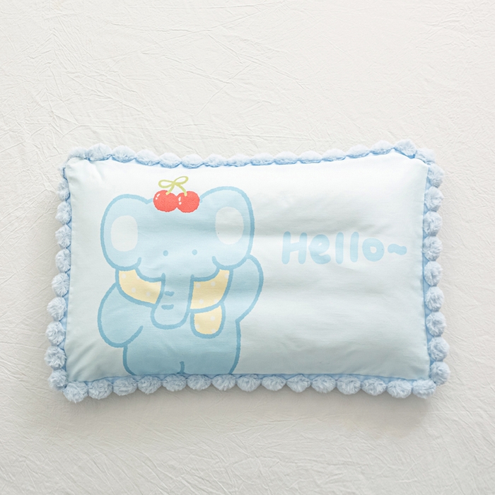 91家纺网 家纺一手货源 找家纺 萌番宝 2025新款100支云柔全棉磨毛儿童枕套卡通单件单枕套 长鼻象