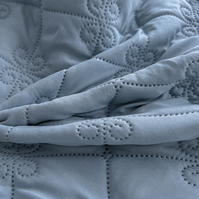 91家纺网 家纺一手货源 找家纺 2025新款亲肤舒适水洗棉夏被 水洗棉-深蓝