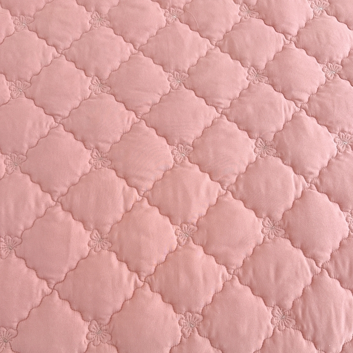 91家纺网 家纺一手货源 找家纺 2025新款蝴蝶飞飞系列 A类亲肤棉夹棉床笠式床裙四件套 豆沙