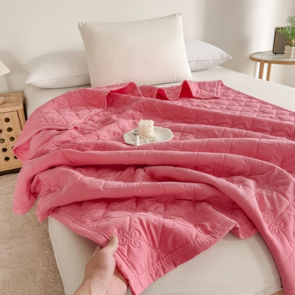 2025新款亲肤舒适水洗棉夏被 水洗棉-红