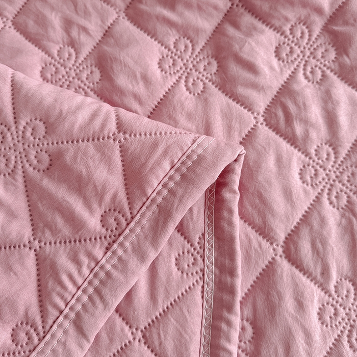 91家纺网 家纺一手货源 找家纺 2025新款亲肤舒适水洗棉夏被 水洗棉-粉紫