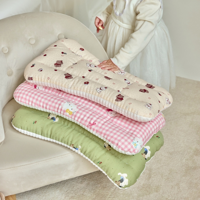 91家纺网 家纺一手货源 找家纺 （总）昕科 2025新款A类母婴级双感卡通亲子枕-全棉双层纱儿童枕学生凉感枕头羽丝棉成人颈椎枕芯