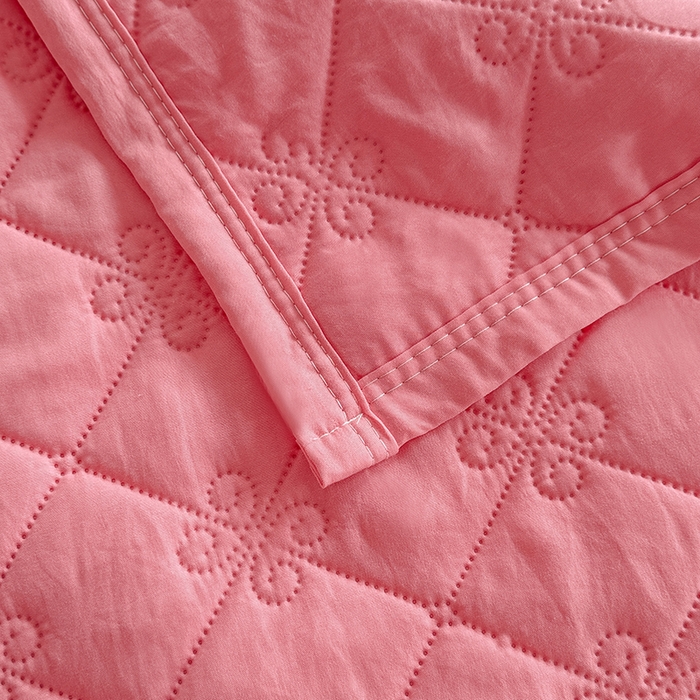 91家纺网 家纺一手货源 找家纺 2025新款亲肤舒适水洗棉夏被 水洗棉-红