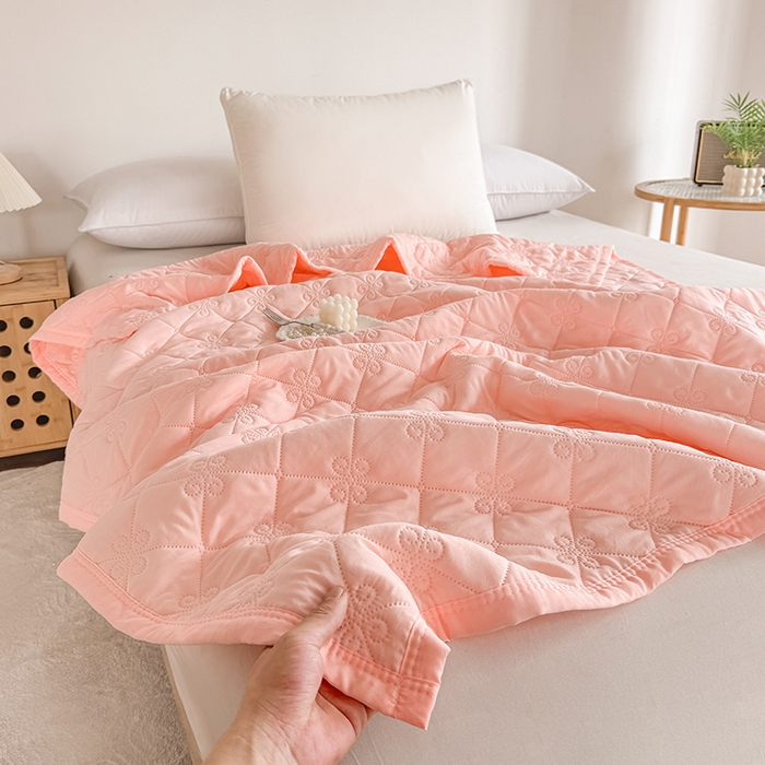 91家纺网 家纺一手货源 找家纺 2025新款亲肤舒适水洗棉夏被 水洗棉-玉