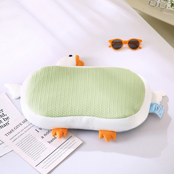 91家纺网 家纺一手货源 找家纺 （总）蔻眠 2025新款凉感丝荞麦护颈枕头儿童卡通学生成人枕芯大白鹅