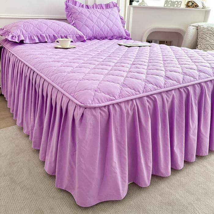 91家纺网 家纺一手货源 找家纺 （总）2025新款蝴蝶飞飞系列 --A类亲肤棉床裙床笠二合一