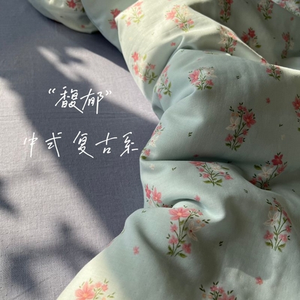 91家纺网 家纺一手货源 找家纺 （总）集布 2025新款活性印染全棉双层纱四件套