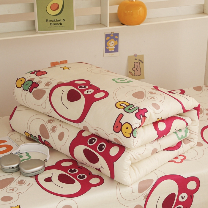 91家纺网 家纺一手货源 找家纺 （总）棉造家居 2025新款全棉学生宿舍三件套纯棉印花六件套