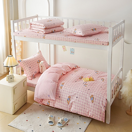 91家纺网 家纺一手货源 找家纺 （总）拔萃 2025新款0.9米床1.2米床纯棉全棉学生宿舍床单款三件套六件套