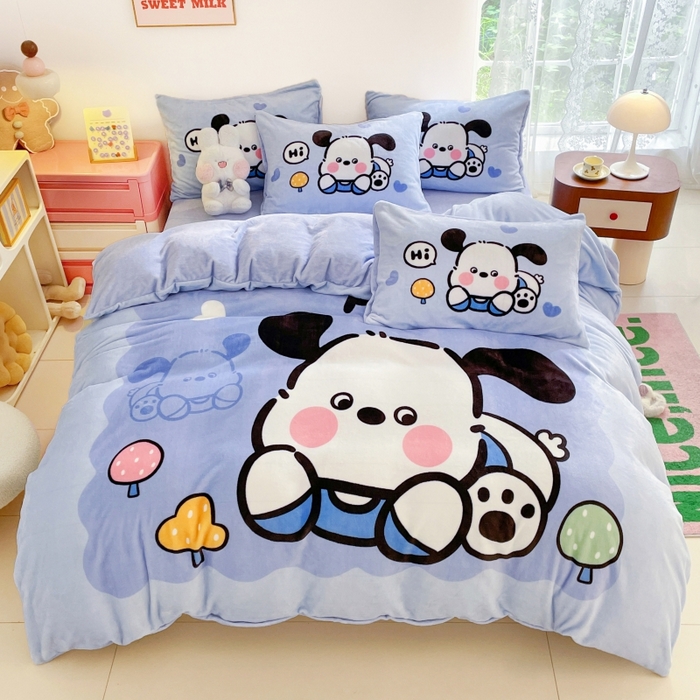 91家纺网 家纺一手货源 找家纺 （总）鸿森林 2025新款牛奶绒大版数码印花轻奢风系列四件套