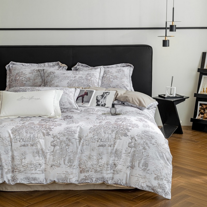 91家纺网 家纺一手货源 找家纺 （总）鸿森林 2025新款全棉纯棉磨毛印花四件套