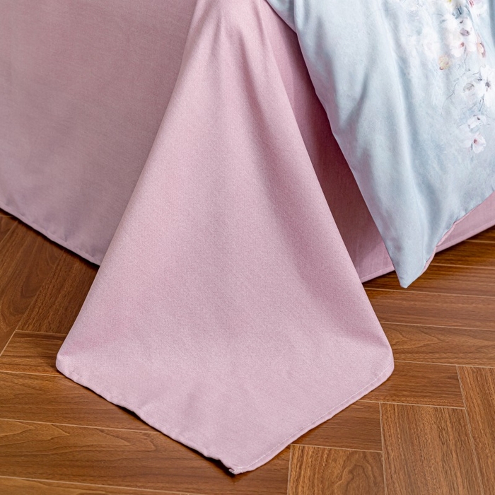 91家纺网 家纺一手货源 找家纺 鸿森林 2025新款全棉纯棉磨毛印花四件套 浪漫花舞-兰