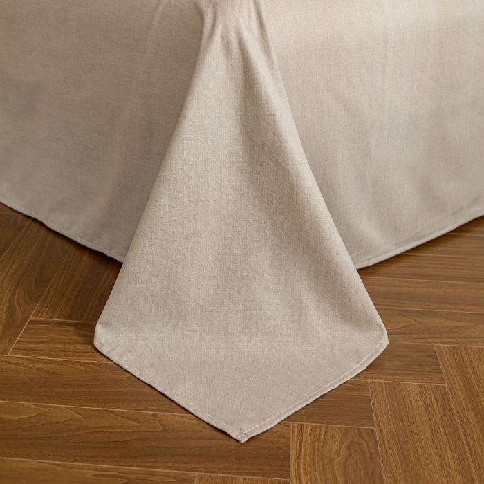 91家纺网 家纺一手货源 找家纺 鸿森林 2025新款全棉纯棉磨毛印花四件套 莫奈-咖