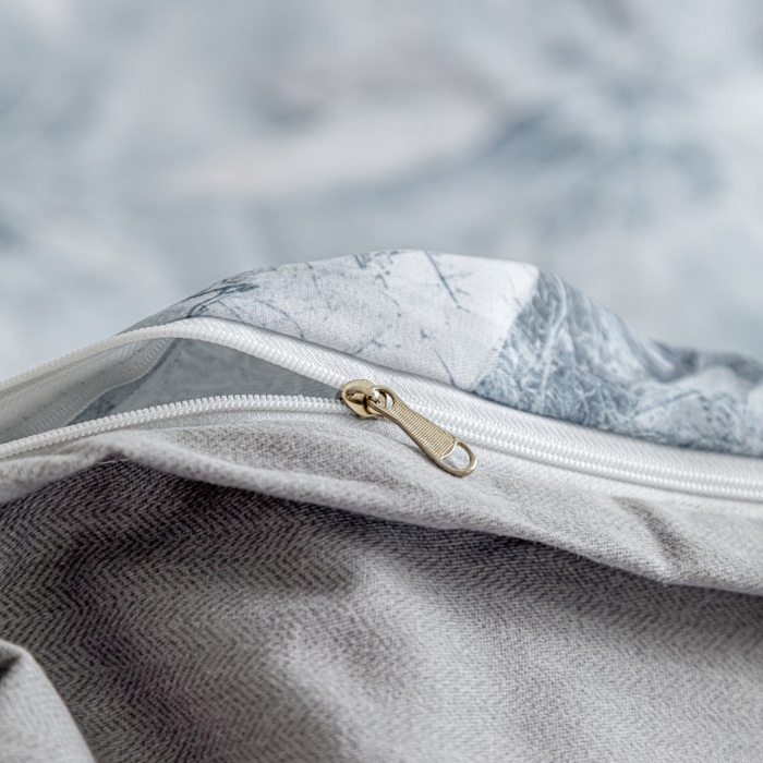 91家纺网 家纺一手货源 找家纺 鸿森林 2025新款全棉纯棉磨毛印花四件套 沙慕-蓝