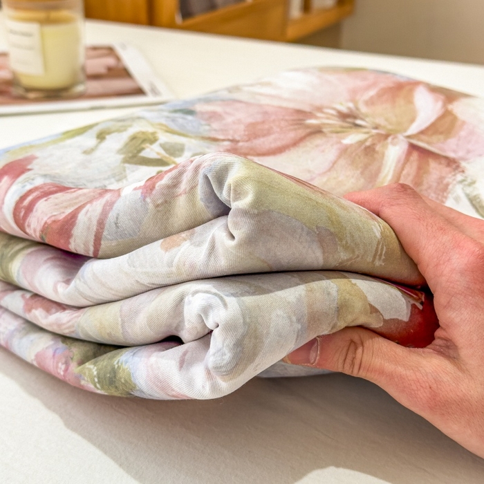 91家纺网 家纺一手货源 找家纺 鸿森林 2025新款全棉纯棉磨毛单品系列-四件套 花吟-黄