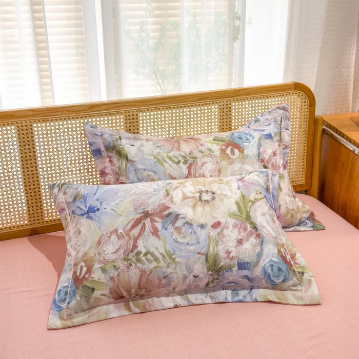 91家纺网 家纺一手货源 找家纺 鸿森林 2025新款全棉纯棉磨毛单品系列-单被套 花吟-黄