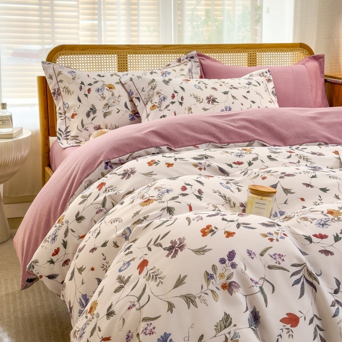 91家纺网 家纺一手货源 找家纺 鸿森林 2025新款全棉纯棉磨毛单品系列-单被套 玲珑-米