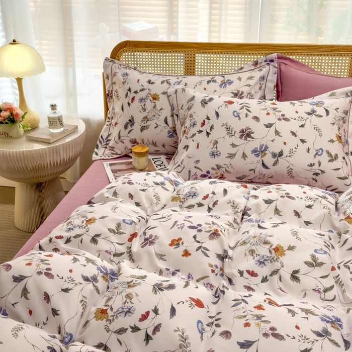 91家纺网 家纺一手货源 找家纺 鸿森林 2025新款全棉纯棉磨毛单品系列-单被套 玲珑-米