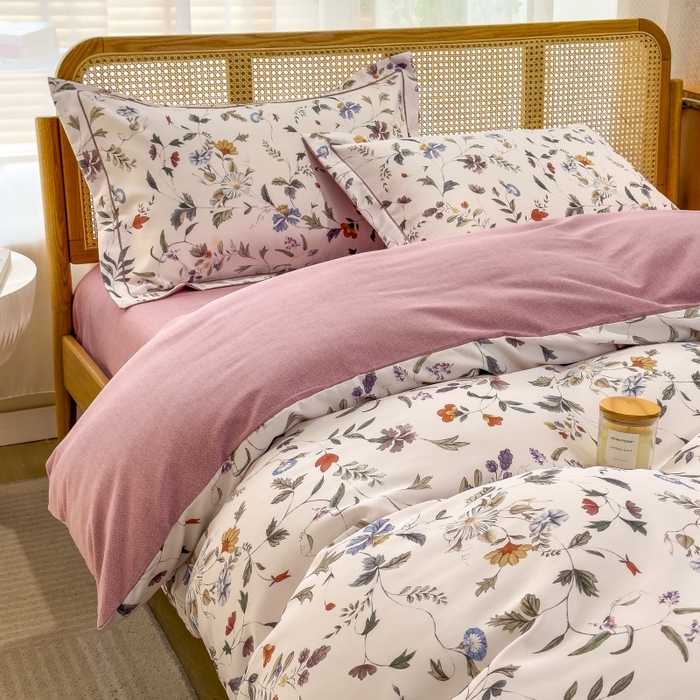 91家纺网 家纺一手货源 找家纺 鸿森林 2025新款全棉纯棉磨毛单品系列-单被套 玲珑-米