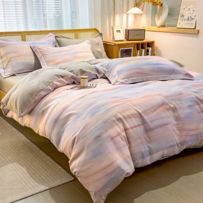 鸿森林 2025新款全棉纯棉磨毛单品系列-单被套 律动-粉