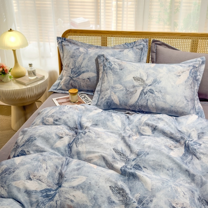 91家纺网 家纺一手货源 找家纺 鸿森林 2025新款全棉纯棉磨毛单品系列-单被套 沙慕-兰