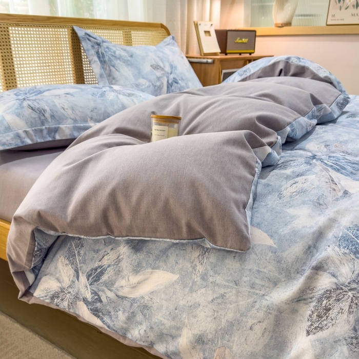 91家纺网 家纺一手货源 找家纺 鸿森林 2025新款全棉纯棉磨毛单品系列-单被套 沙慕-兰