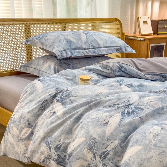 91家纺网 家纺一手货源 找家纺 鸿森林 2025新款全棉纯棉磨毛单品系列-单被套 沙慕-兰