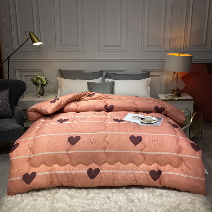 91家纺网 家纺一手货源 找家纺 （总）U被家纺 2025新款仿棉印花冬被实拍图