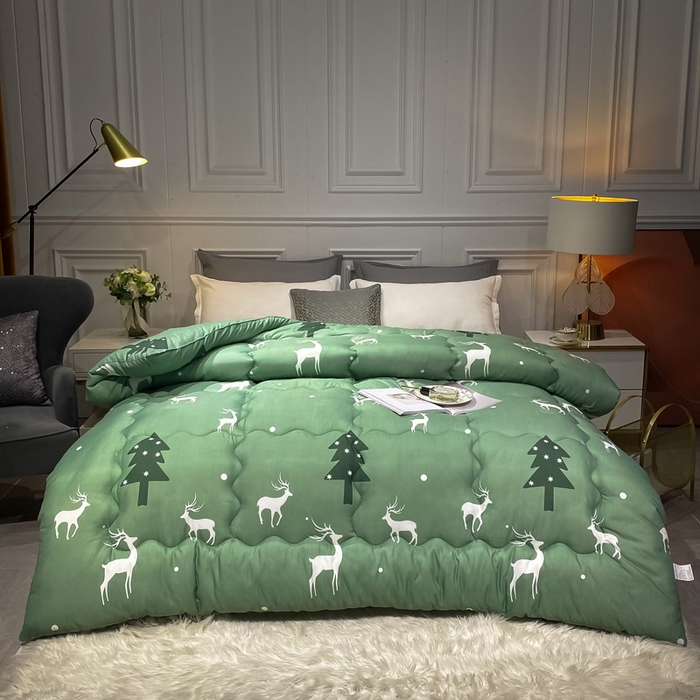 91家纺网 家纺一手货源 找家纺 （总）U被家纺 2025新款仿棉印花冬被实拍图