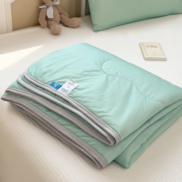 91家纺网 家纺一手货源 找家纺 （总）鸿森林 2025新款纯色凉感丝包边夏被空调被