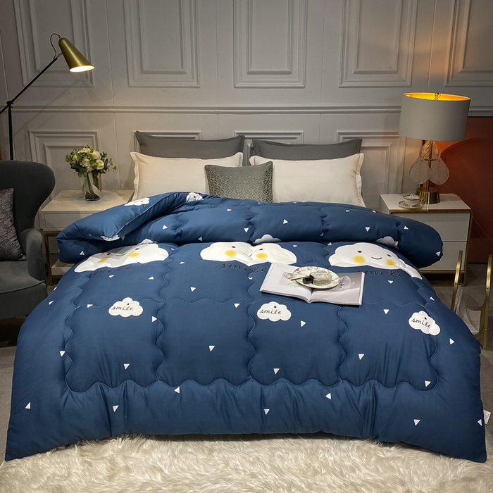 91家纺网 家纺一手货源 找家纺 （总）U被家纺 2025新款仿棉印花冬被实拍图