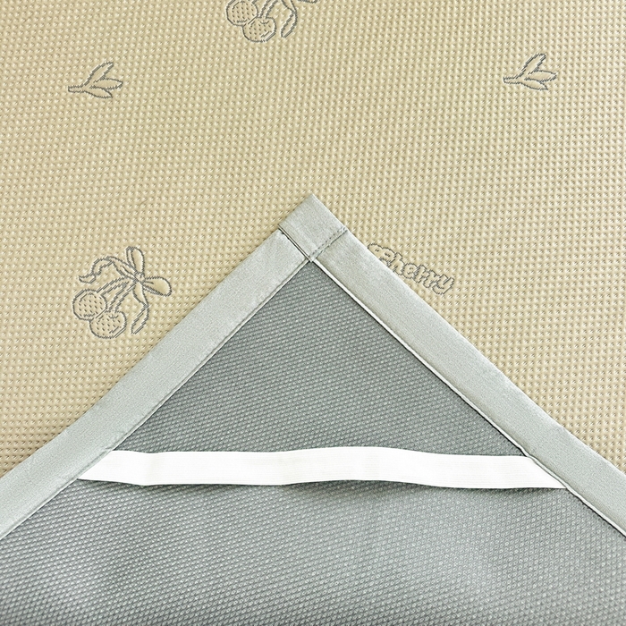 91家纺网 家纺一手货源 找家纺 畅畅家纺 2025新款A类PE提花软席凉感冰豆豆凉席三件套 夏日樱桃-杏