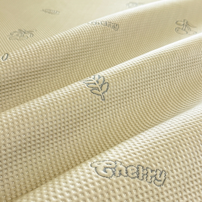 91家纺网 家纺一手货源 找家纺 畅畅家纺 2025新款A类PE提花软席凉感冰豆豆凉席三件套 夏日樱桃-杏