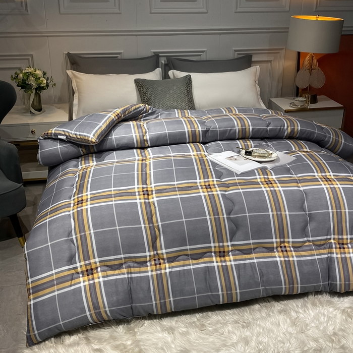 91家纺网 家纺一手货源 找家纺 （总）U被家纺 2025新款仿棉印花冬被实拍图