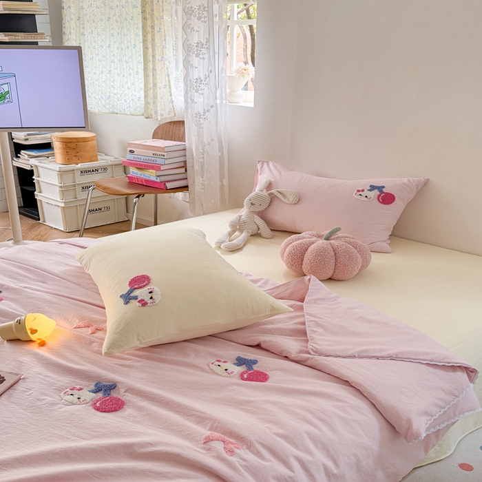 91家纺网 家纺一手货源 找家纺 （总）Sweet dreams甜梦 2025新款亲肤水洗棉毛巾刺绣夏被空调被夏凉被四件套