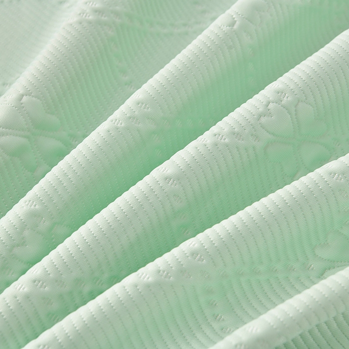 91家纺网 家纺一手货源 找家纺 畅畅家纺 2025新款网红爆款夏季立体冰豆豆凉席床裙款三件套 爱心-浅绿