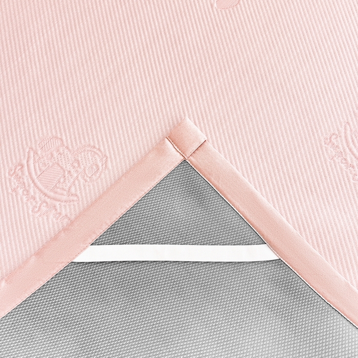 91家纺网 家纺一手货源 找家纺 畅畅家纺 2025新款A类PE提花软席凉感冰豆豆凉席三件套 旋转木马-粉