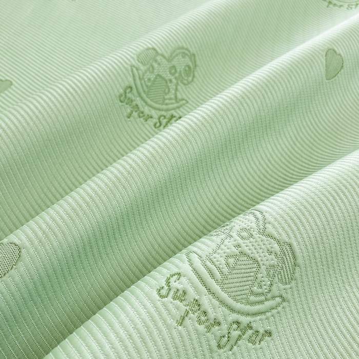 91家纺网 家纺一手货源 找家纺 畅畅家纺 2025新款A类PE提花软席凉感冰豆豆凉席三件套 旋转木马-绿