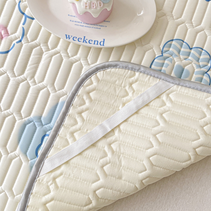 91家纺网 家纺一手货源 找家纺 （总）沐慕 2025新款高克重小清新乳胶凉席-风格一