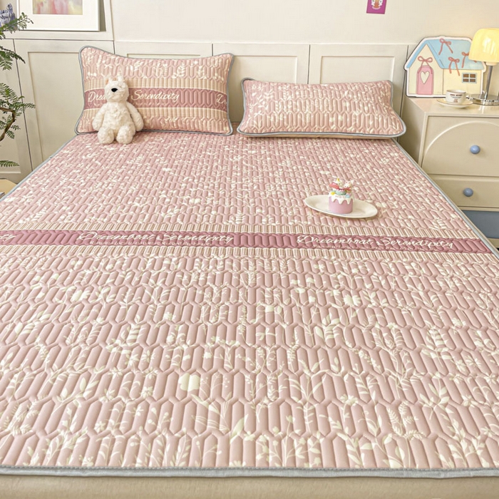 91家纺网 家纺一手货源 找家纺 （总）沐慕 2025新款高克重小清新乳胶凉席-风格一