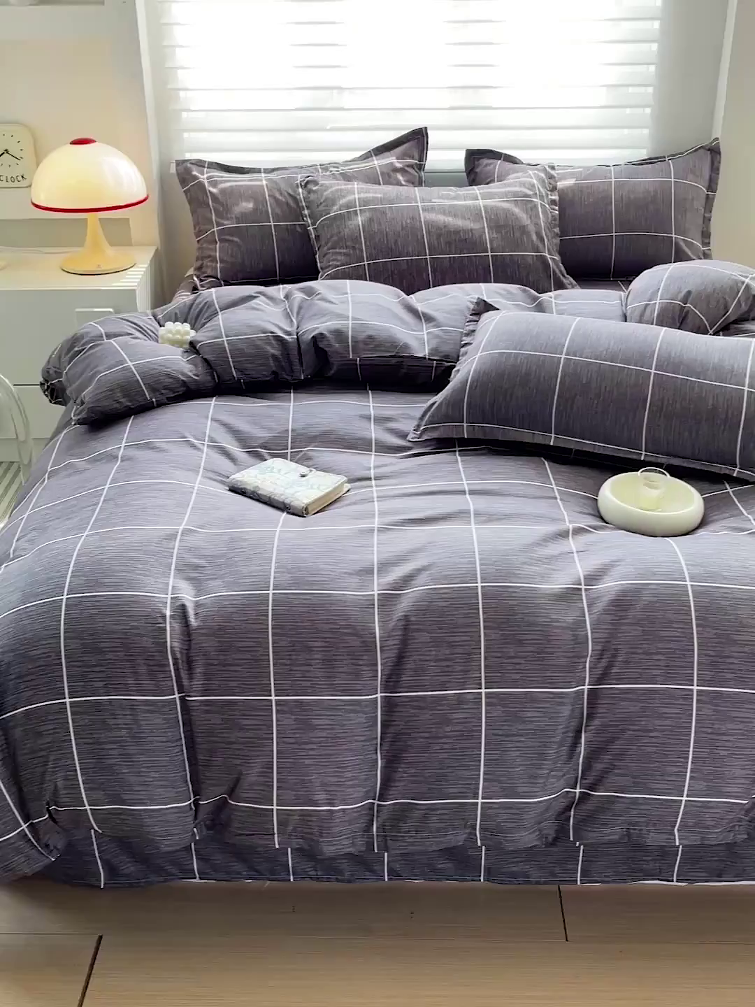 91家纺网 家纺一手货源 找家纺 朵朵家纺 2025新款亲肤水洗棉芦荟棉印花四件套 北欧风情