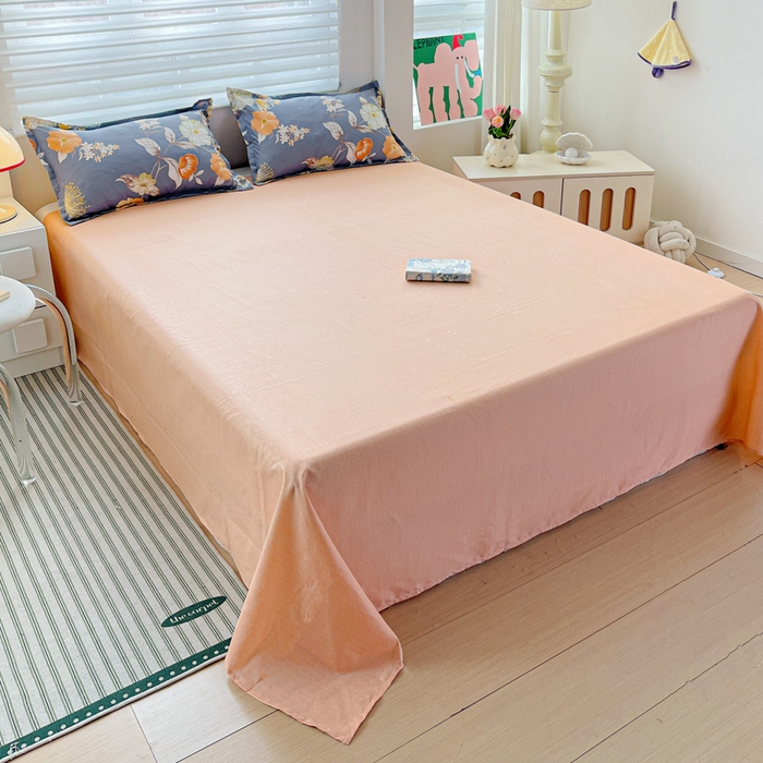 91家纺网 家纺一手货源 找家纺 朵朵家纺 2025新款亲肤水洗棉芦荟棉印花四件套 初梦