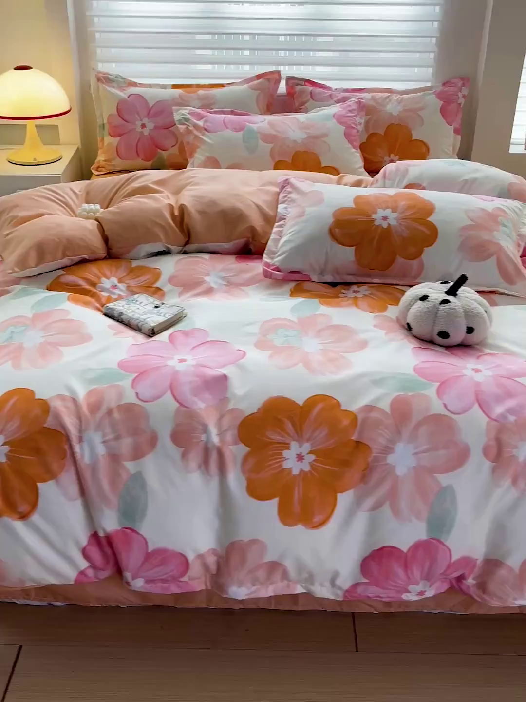 91家纺网 家纺一手货源 找家纺 朵朵家纺 2025新款亲肤水洗棉芦荟棉印花四件套 花夕