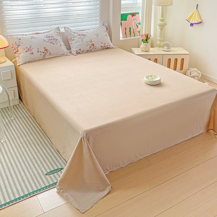 91家纺网 家纺一手货源 找家纺 朵朵家纺 2025新款亲肤水洗棉芦荟棉印花四件套 花枝