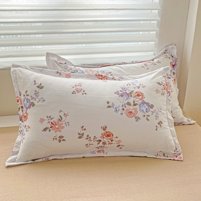 91家纺网 家纺一手货源 找家纺 朵朵家纺 2025新款亲肤水洗棉芦荟棉印花四件套 花枝