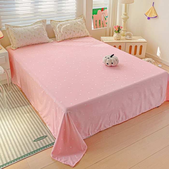 91家纺网 家纺一手货源 找家纺 朵朵家纺 2025新款亲肤水洗棉芦荟棉印花四件套 水墨花